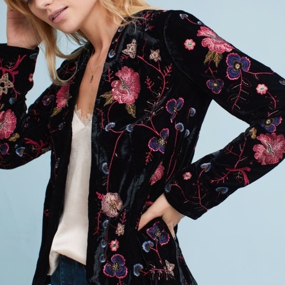 NWT- ETT:TWA BY ANTHROPOLOGIE EMBROIDERED JACKET - Picture 2 of 6